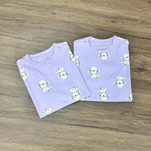 欧美外贸单中大女童短袖T恤圆领休闲夏季半袖上衣女孩纯棉童装