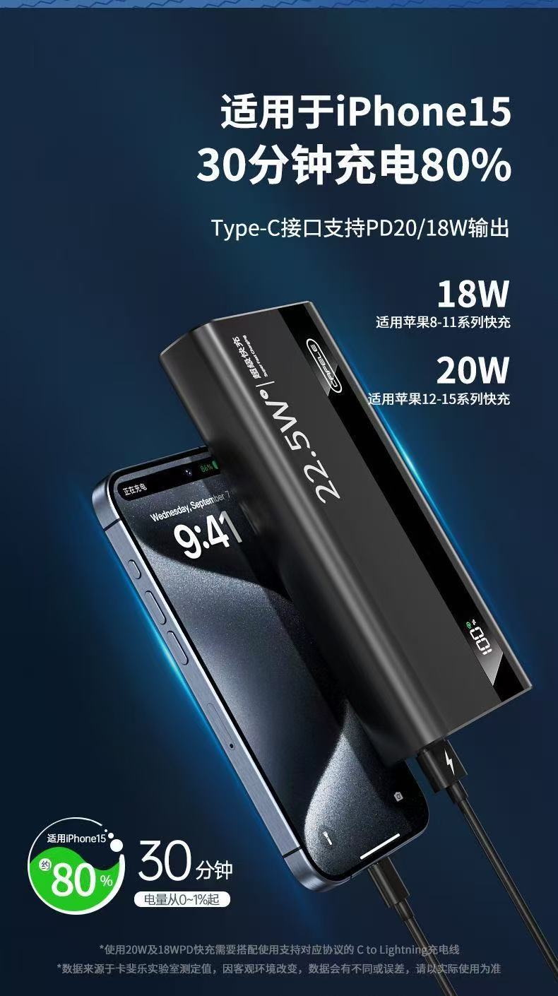 【Yeni Ulusal Standart 3C Sertifikası】Kafeile 20000mAh Yüksek Kapasiteli Hızlı Şarjlı Taşınabilir Şarj Cihazı