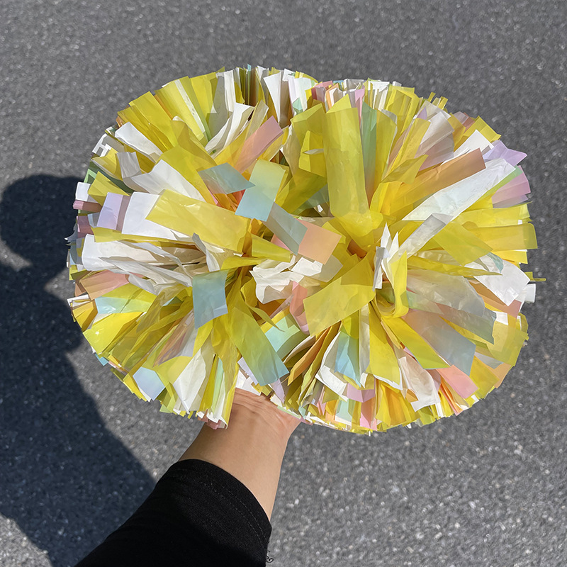 Láser brillante competencia profesional manejar porristas danza Bola de flores de mano deportes coloridos apoyos de pelota