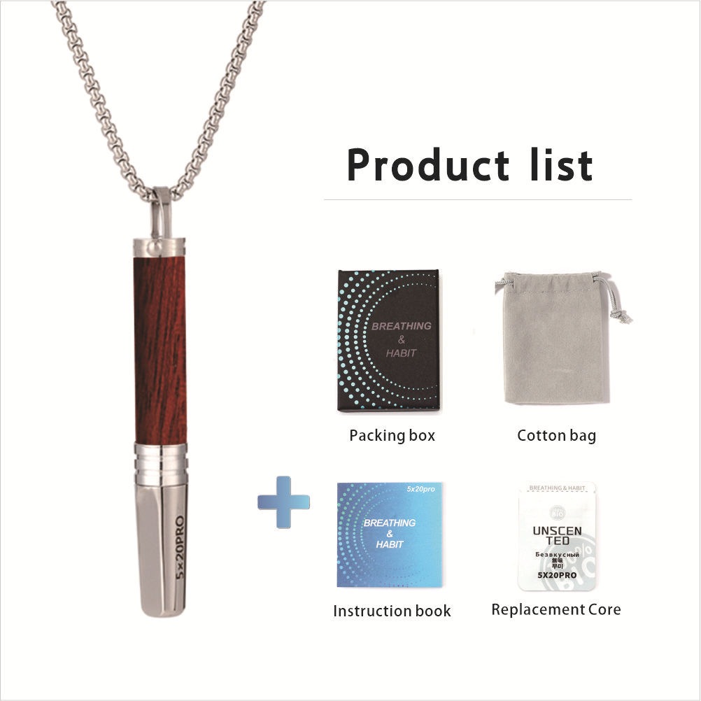 Collar de madera maciza para respirar aceites esenciales de frutas, respirador de resistencia, descompresión, joyería para aliviar la ansiedad, núcleo de algodón de repuesto multicolor