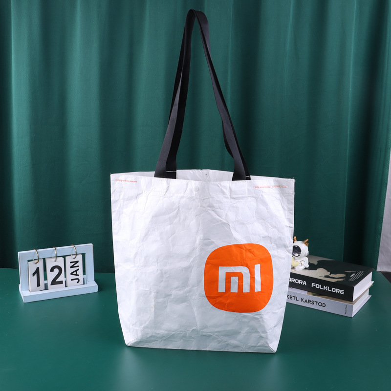 厂家直供女士单肩杜邦纸袋 单肩包可水洗撕不烂牛皮纸袋可加LOGO