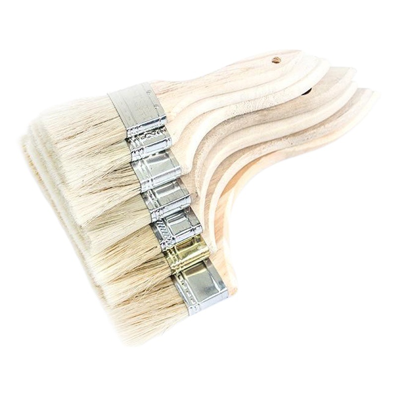 Cepillo de pintura con mango de madera Antong Cepillo de cerda de cerdo marino de 1-8 pulgadas Cepillo de pintura Cepillo de lana de cerdo Cepillo de barbacoa con mango de madera al por mayor