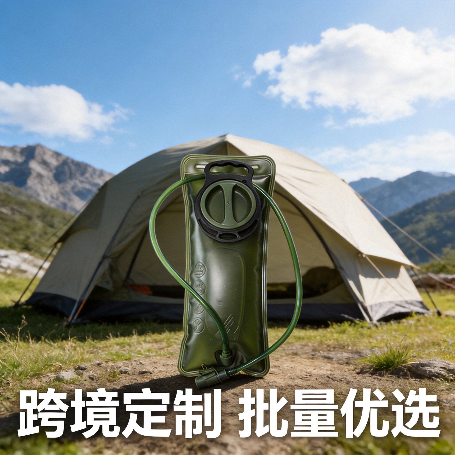 Bolsa portátil para almacenamiento de agua para senderismo y montañismo al aire libre con forro interior, bolsa de agua EVA de 3L de calidad alimentaria para camping, ciclismo deportivo, plegable.