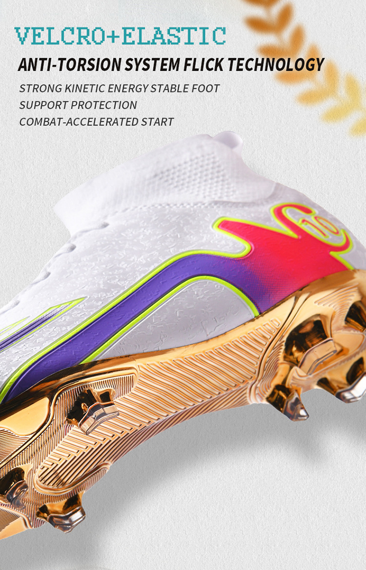 High-top Hallenfußballschuhe Mit Langen Stollen Für Training_voghion.com