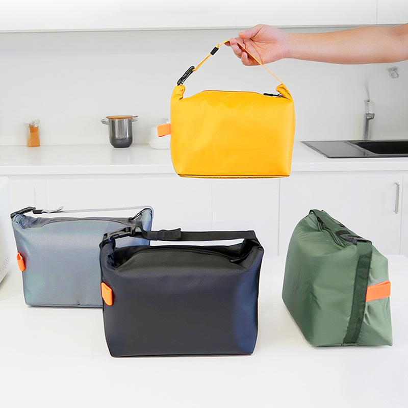 High-End Foldable Insulated Bag for Office Workers and Students Lunch Bag Large Capacity Lunch Box Bag Waterproof and Oil-Proof Lunch Bag
