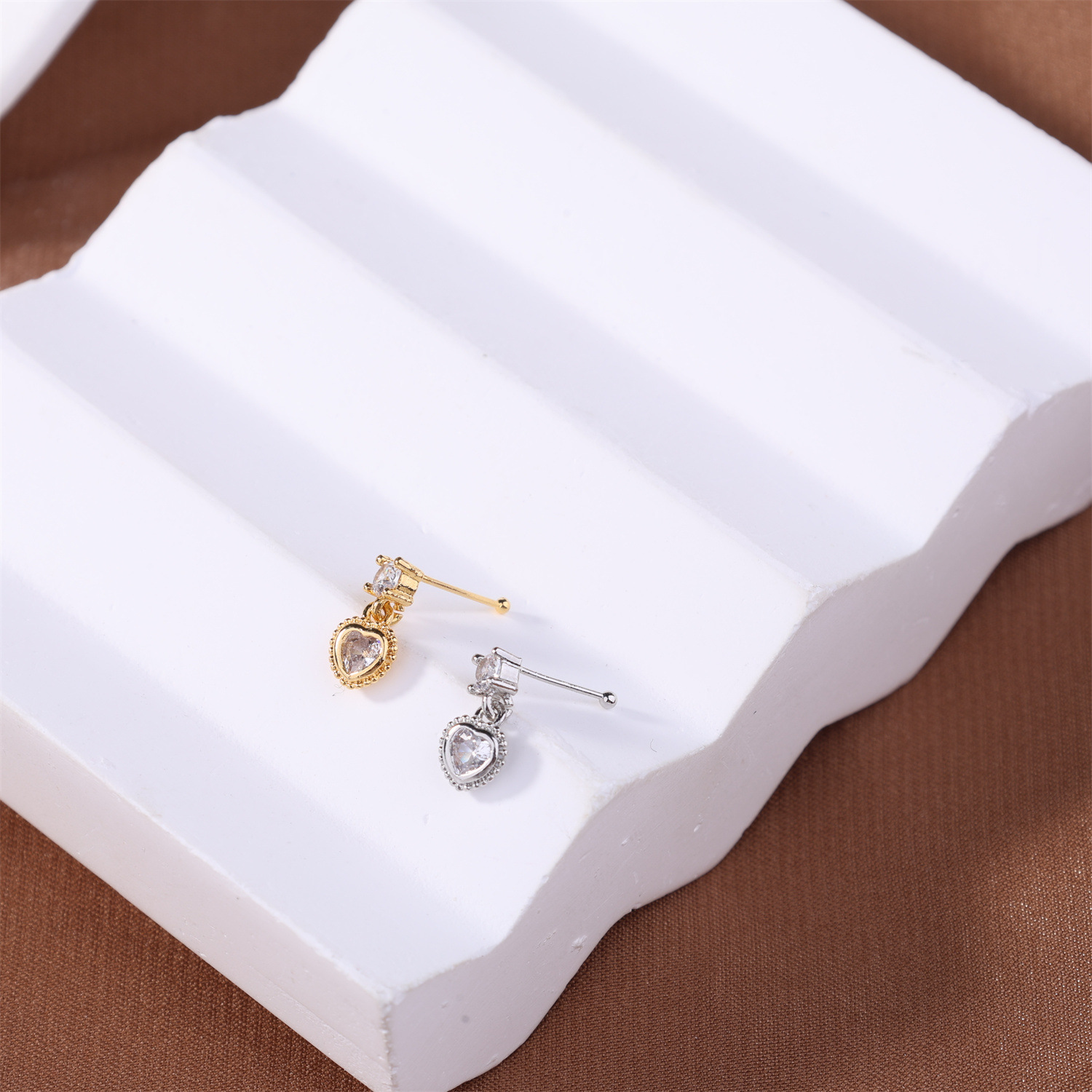 Minimalistisk hjerte næsepiercing til kvinder y2k stil_voghion.com