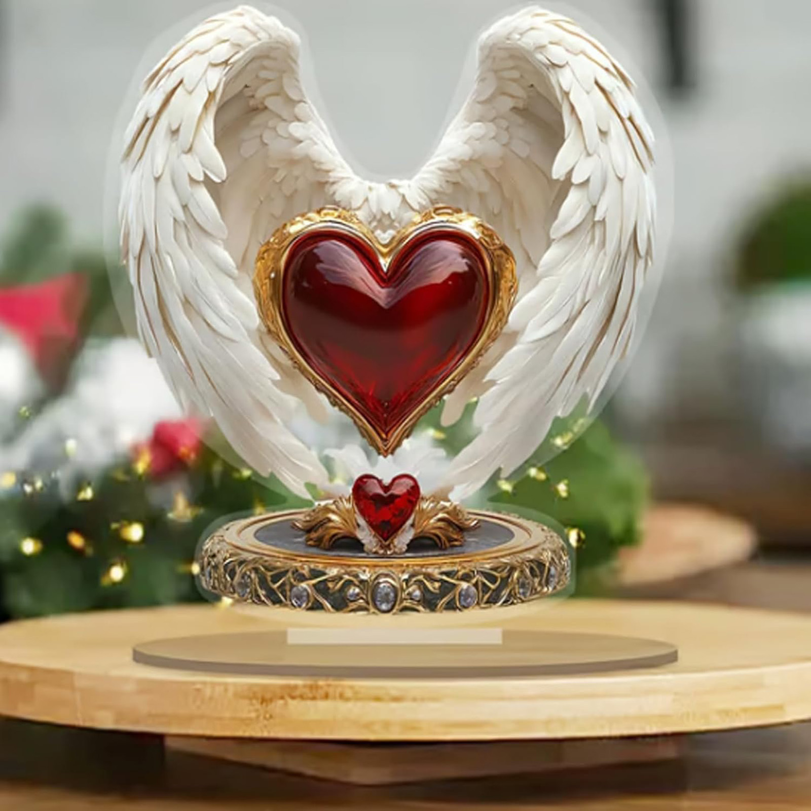 Colgar una pieza de acrílico 2D Amazon hot-bending cross-border Angel adornamiento hecho a mano con base