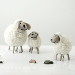 北歐風可愛小綿羊家居飾品擺件創意生日禮品兒童房間床頭公仔擺設