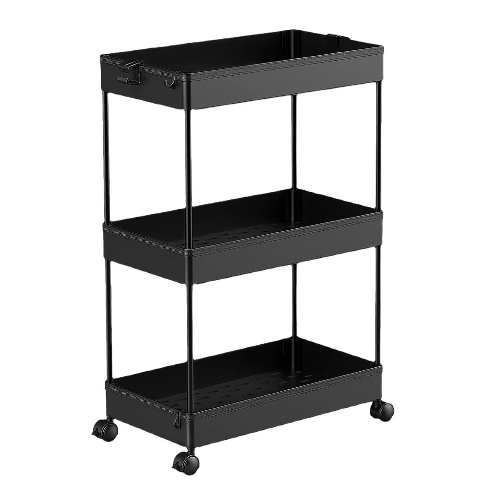 Estante de almacenamiento de varios niveles para suelo, carrito para espacios reducidos en el baño, estante de almacenamiento para cocina, baño, dormitorio, estante móvil para espacios reducidos.