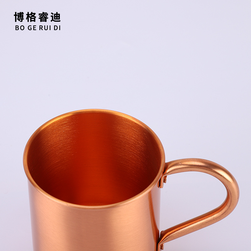 Taza de cobre puro en stock Taza de mula de cobre rojo creativo Comercio transfronterizo Vodka Regalo Taza de cóctel Taza de cerveza