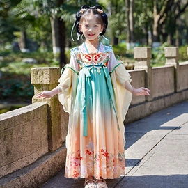 童汉服;儿童表演服;汉服套装