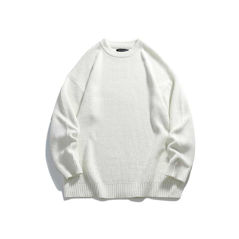 Southern Summer Dress 2024 Winter New Japanese Solid Color Round Neck Knitted Sweater Vintage Couples All-match Loose Sweater for Men
