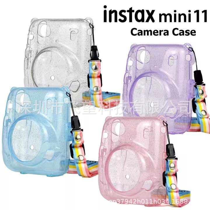Polarization instax mini11 transparent storage shell pvc glitter shell anti-drop anti-scratch protective cover