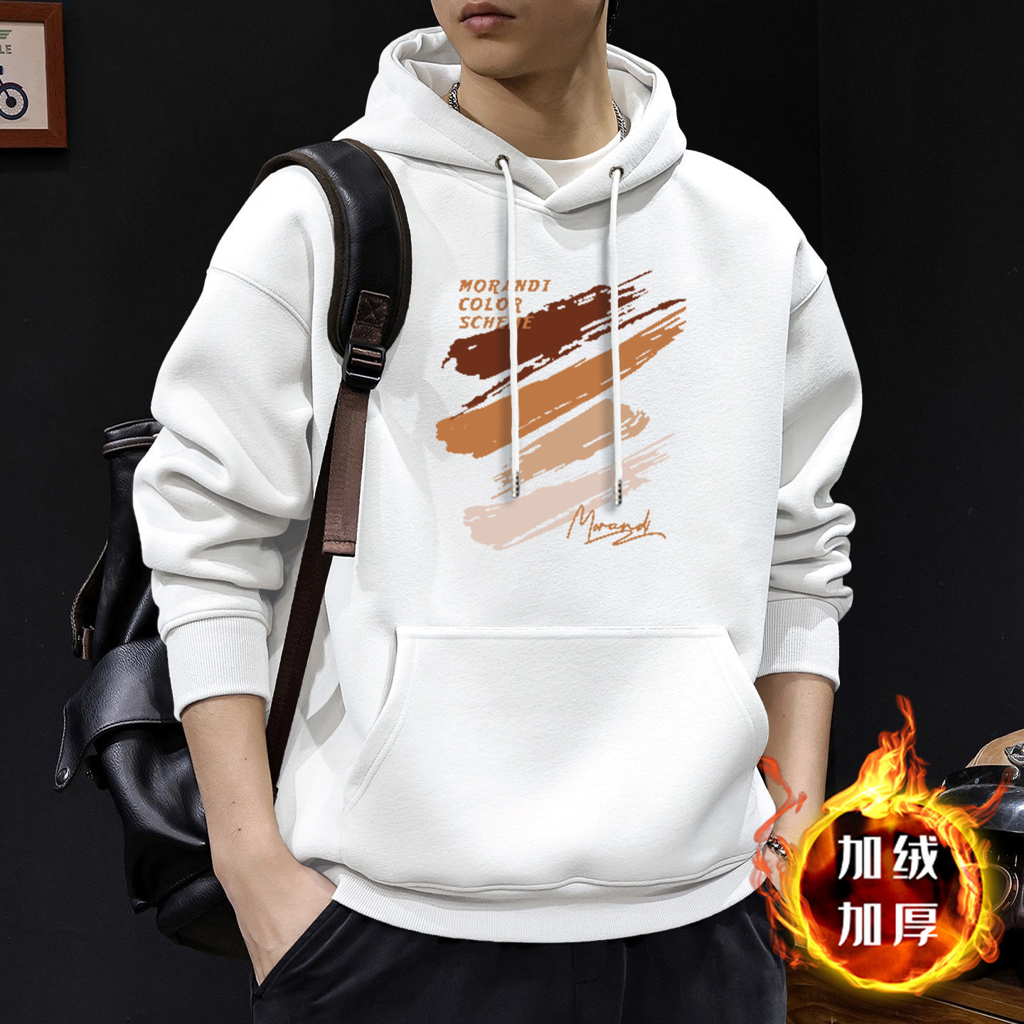 American otoño invierno estilo vintage chaqueta de hombre ropa de moda suelta encapuchada in-mode chaqueta pesada para hombres