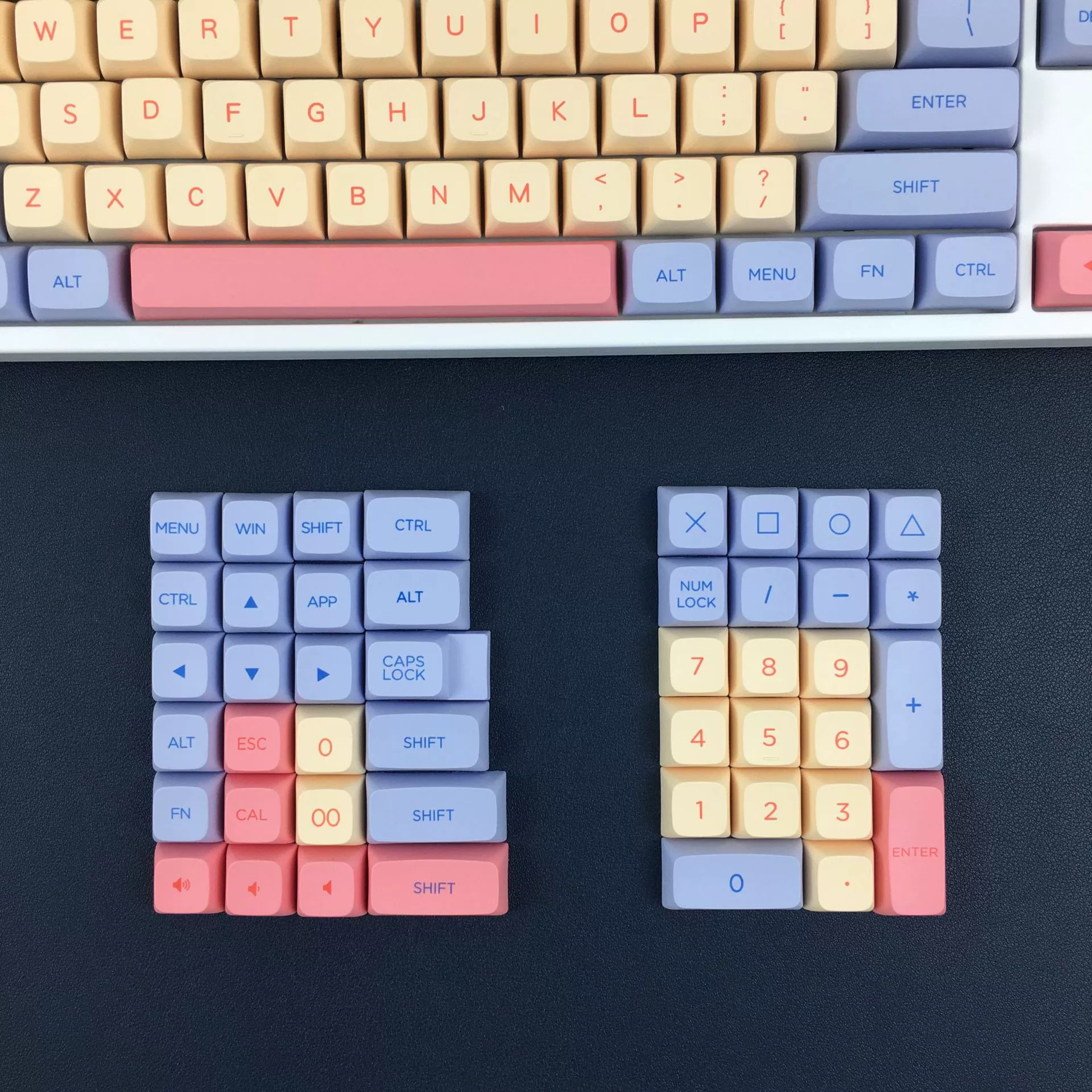 Розово-м marshmallow забавная персональная клавиатура 132 клавиши XDA, высокая PBT нагрев, механическая клавиатура с крестовым стержнем