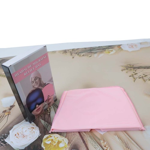 Migraine Relief Hat Ice Gel Eye Mask Cold Compress Headgear Migraine Mask Elastic Bag