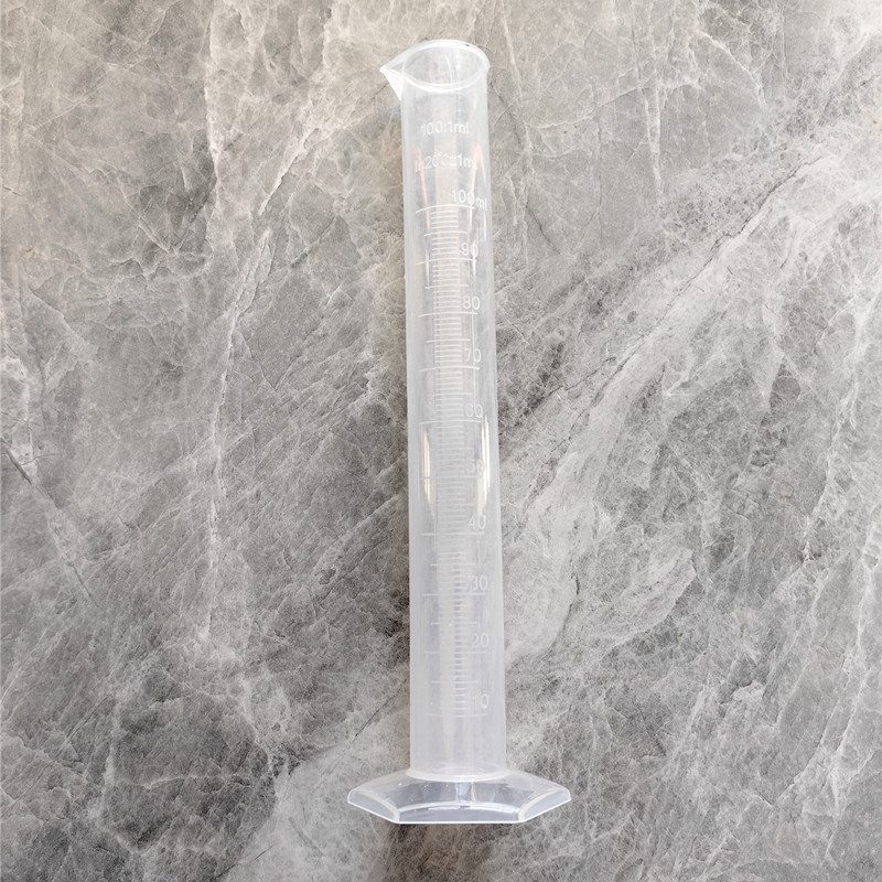 量筒100透明塑料量筒100毫升带刻度量杯100毫升实验用