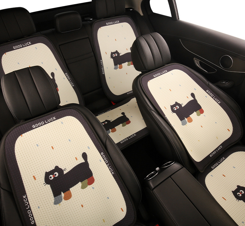 Cute Car Cushion Four Seasons Universal Half Pack Cartoon Cat Seat Cushion Goddess Cyber Celebrity Car Car Car Non-slip Seat Cushion