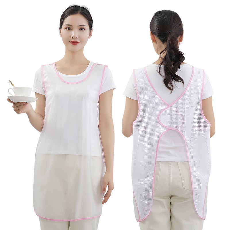 Transfronterizo delantal TPU femenino velcro transparente cantina sobretodo a prueba de aceite de delantal acuático desechable fábrica al por mayor encargo
