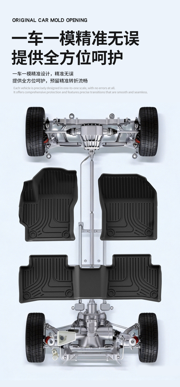 Suitable for 17-26 Models of Toyota Corolla/Levin, Trunk Mats, Fully Environmentally Friendly Tpe Car Floor Mats, Dropshipping Available