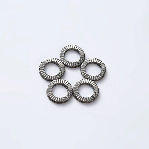 304 stainless steel double-layer self-locking washer anti-loosening washer double-sided double-layer anti-loosening washer double-sided tooth washer wholesale