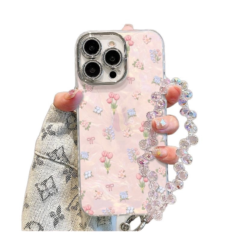 满屏碎花手链适用苹果15/iPhone16手机壳华为Mate70/Pura80贝壳纹|undefined