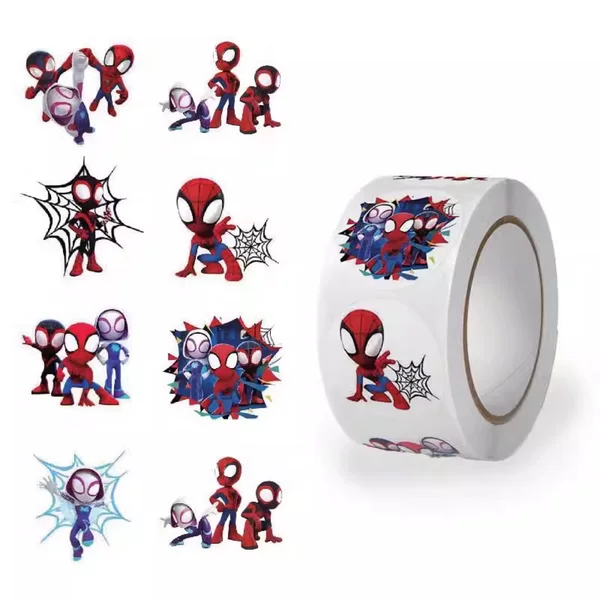 Cartoon Spider-Man Sticker Marvel Heroes Boy Superman Avengers Captain America Iron Man Sticker