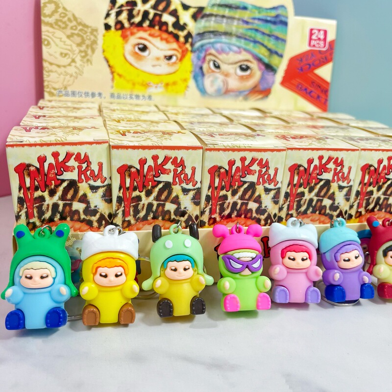 跨境娃酷酷wakuku盲盒公仔挂件哇库库可爱卡通钥匙扣小学生洞洞乐|undefined