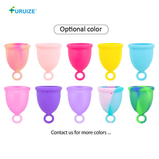 Cross-border in stock medical silicone menstrual cup menstrual dish Mmenstrual cup drainable female menstrual supplies