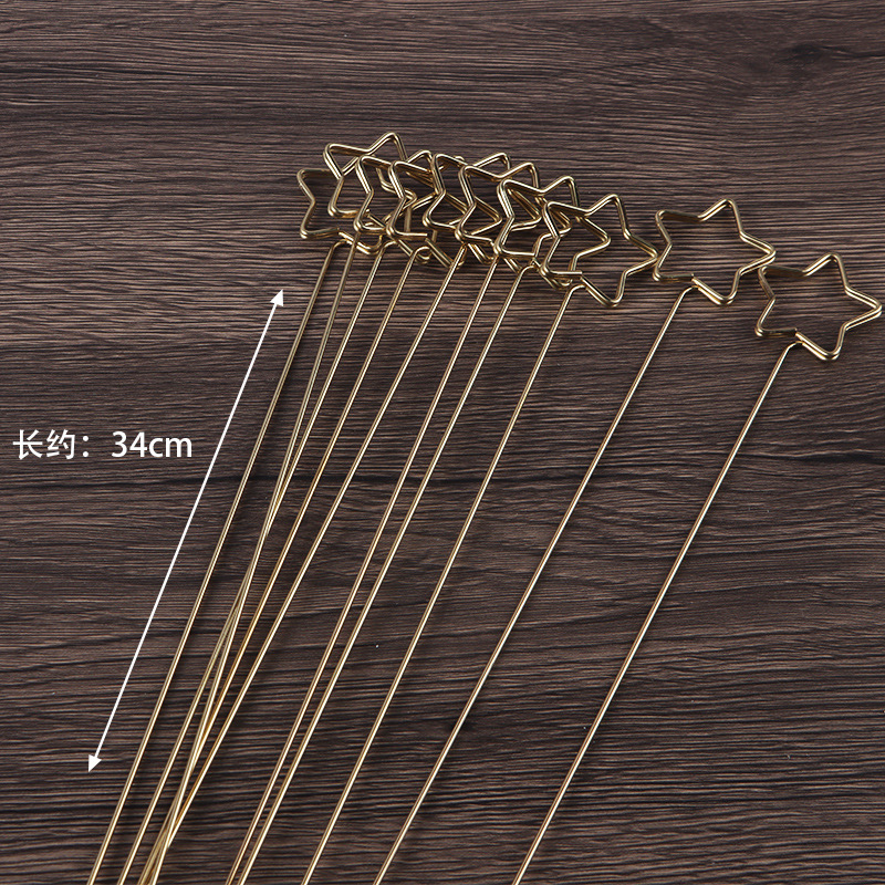 Clip de tarjeta de metal estilo coreano chapado en oro titular de la tarjeta flor material de embalaje ramo titular de la tarjeta