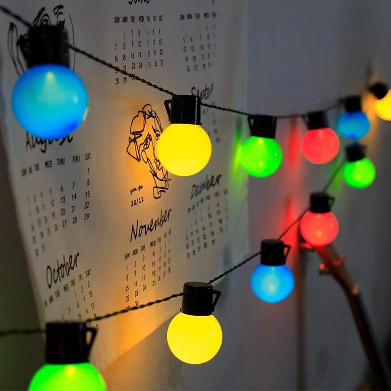 Camping al aire libre luz de atmósfera solar G50 lámpara de lámpara de lámpara de lámpara de color decoración de patio tienda impermeable al por mayor