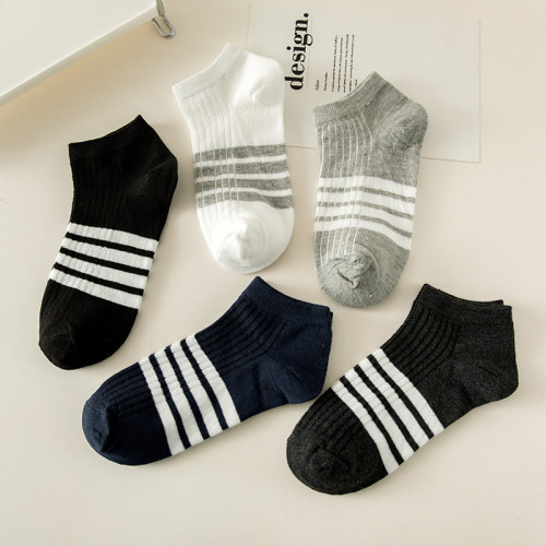 Zhuji carefully selects men's socks, shallow mouth low-top boat socks, men's socks, ins Korean spring and summer trendy socks, internet celebrity socks supply