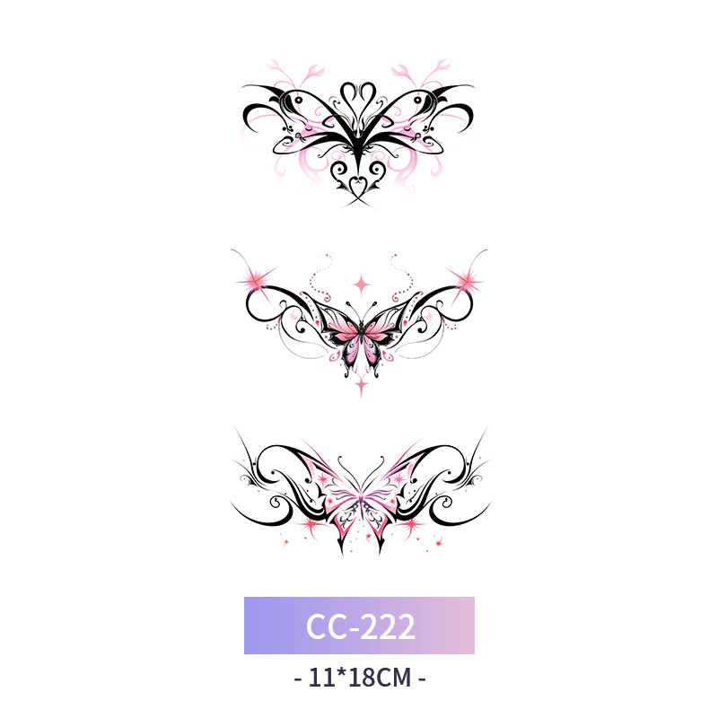 Transfronterizo en stock al por mayor de halloween colorido mariposa tatuaje pegatinas simulación sangrienta cicatriz pegatinas divertidas pegatinas impermeables