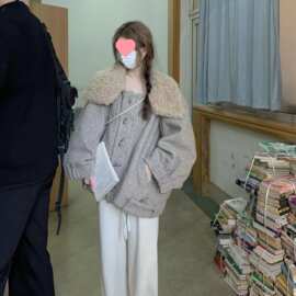 梨泰院日落韩里韩气毛呢大衣驼色机车秋冬款呢子短外套