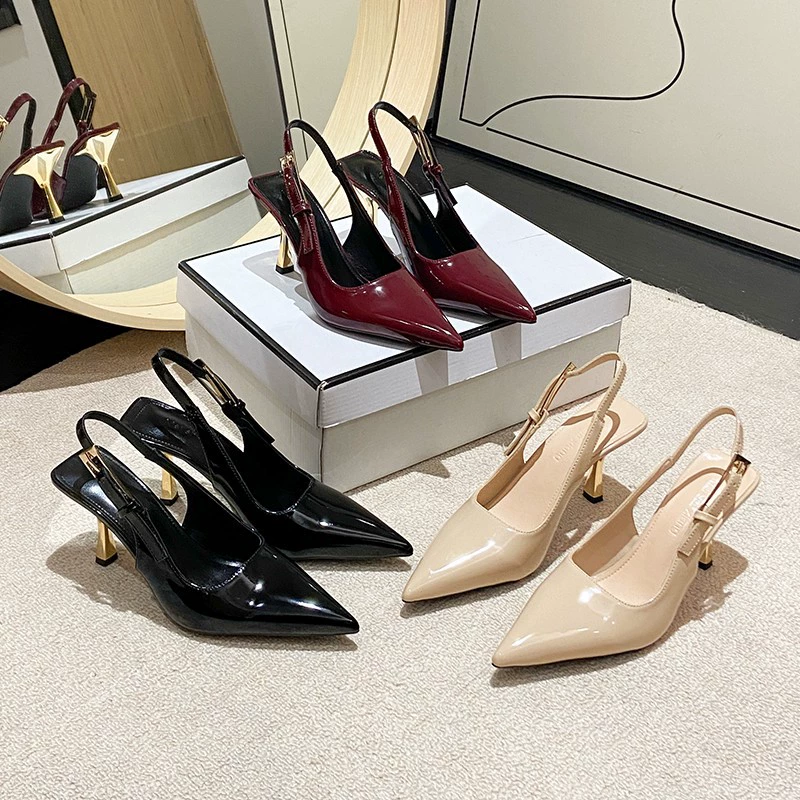 Summer metal sexy footwear high heels, sandals, European style