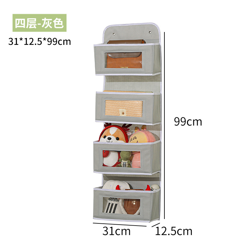 Nueva puerta transfronteriza de varias capas, bolsa para colgar en la parte trasera del dormitorio, bolsa de acabado de juguetes, ropa interior para colgar en la pared, almacenamiento en capas