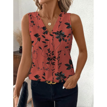 T 39058 Floral Print V-Neck Tank ����ӡ�� V �챳������ͨ�¿�