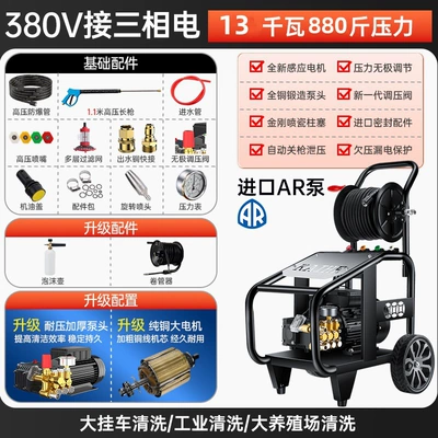 Car washing machine | Ultra-High-Pressure Industrial-Grade Cleaning Machine 500kg - standard-13kw380vpressure-440kg-reelimported-ar-pump