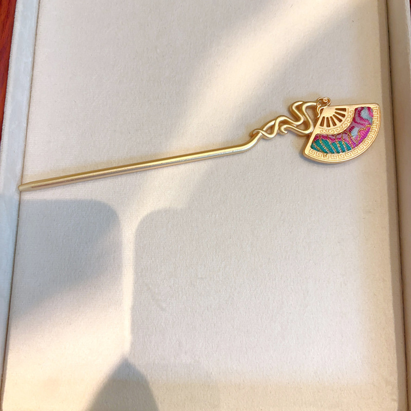 [完成品] 純粋な手作りのシルク宋錦手作りの新しい中国風のレトロな頭飾りヘアピンブローチペンダントネックレスペンダント|undefined