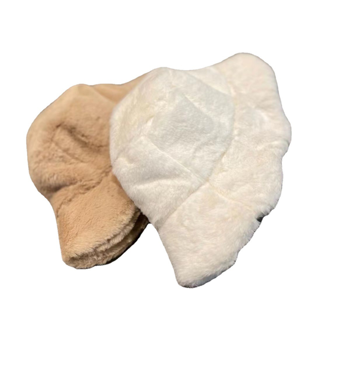 Νέο καπέλο ψαρά με βολάν από ψεύτικη γούνα κουνελιού για γυναίκες, χαριτωμένο, γλυκό, ευέλικτο το φθινόπωρο και το χειμώνα. Χειμώνας σε εξωτερικούς χώρους_voghion.com