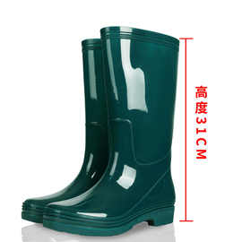 时尚雨鞋女高筒速干无里布防滑防水牛筋底雨靴成人工作劳保胶鞋女