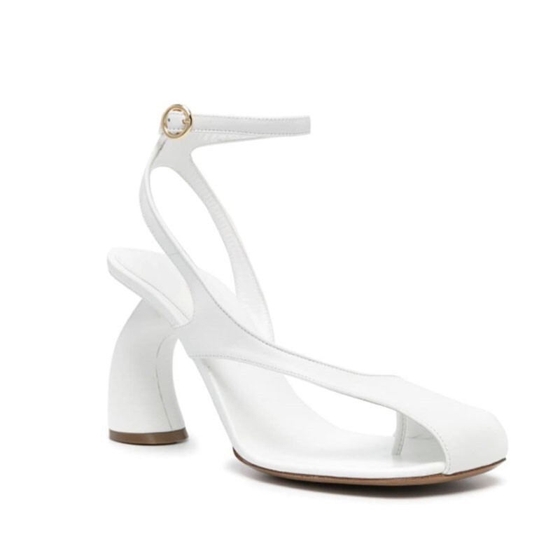 2025 New Foreign Trade Special-Shaped Heel Roman Sandals, Feminine Side Hollow Half-Cap Toe Clip-Toe Split-Toe High-Heeled Women's Shoes 2025 New Foreign Trade Special-Shaped Heel Roman Sandals, Feminine Side Hollow Half-Cap Toe Clip-Toe Split-Toe High-Heeled Women's Shoes