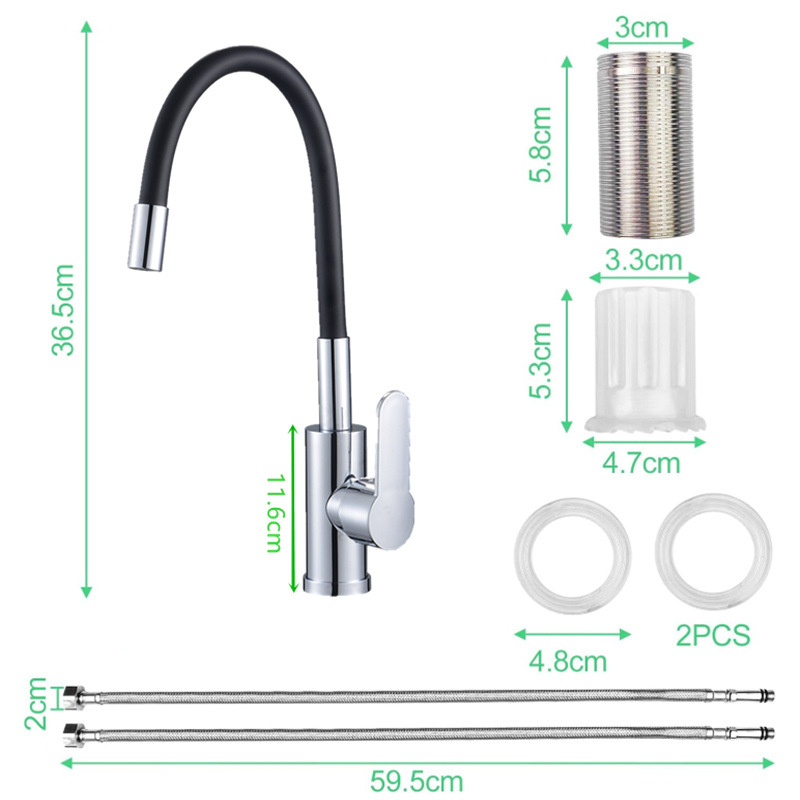 Lavabo de cocina transfronterizo grifo de agua fría y caliente fregadero de acero inoxidable 304 fábrica de grifo universal giratorio