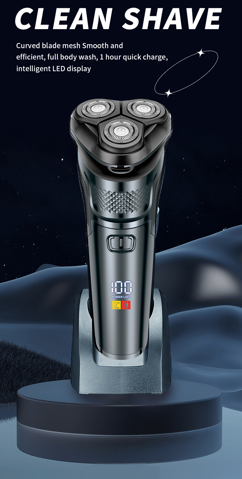 Electric Shaver For Men Rechargeable Portable Beard Trimmer_voghion.com