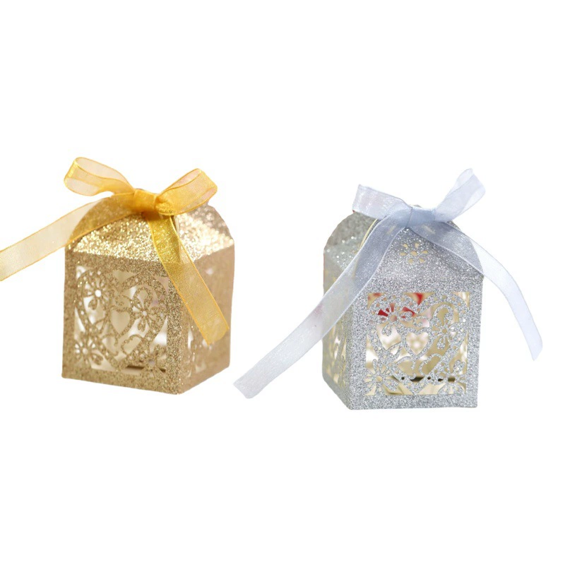 Лазерная полые в форме сердца коробки блеск бумажная пудра свадьба шоколад конфеты коробка любовь конфеты коробка в наличии оптом