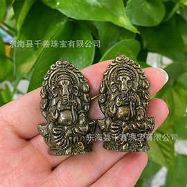 天然水晶黄铜矿象神跨境爆款手工DIY 雕刻件水晶创意摆件 收藏家