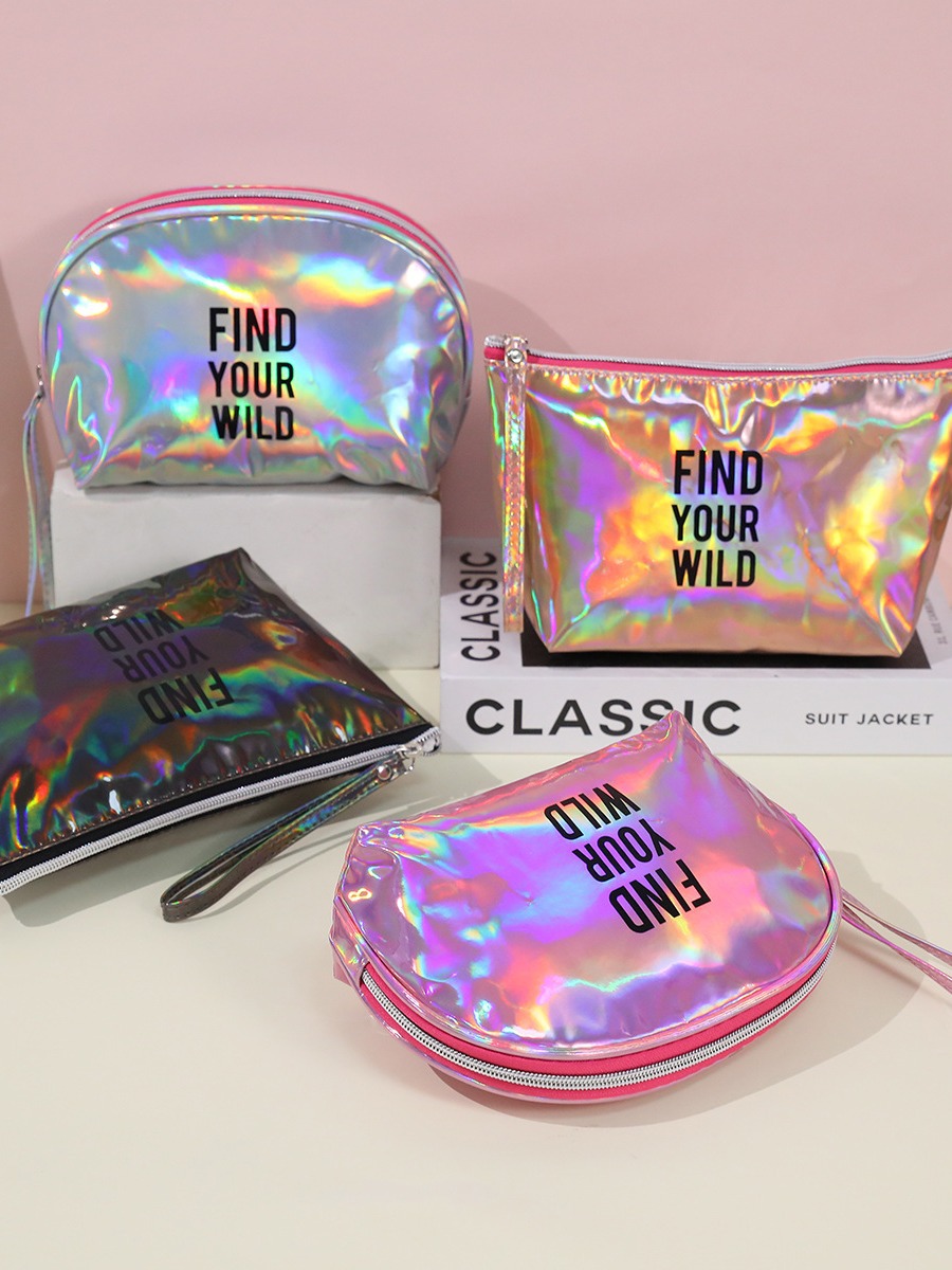 Bolsa de Cosméticos de PU Impermeable con Acabado Láser