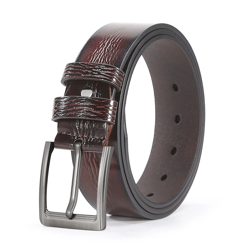 Men's retro belt, leather universal trousers for leisure, European style, simple and elegant design, wholesale