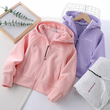 定制童装女童开衫休闲运动拉链衫新款中大童外套短款洋气儿童上衣