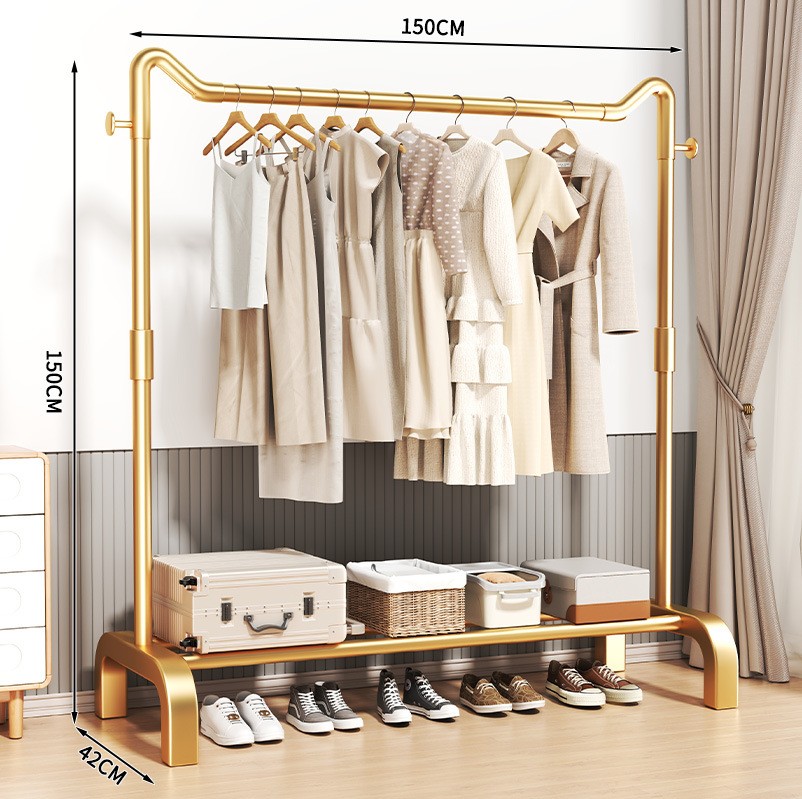 percha de secado de ropa de piso para dormitorio doméstico colgando estante de ropa simple dormitorio interior móvil estante de sombrero de ropa fresca